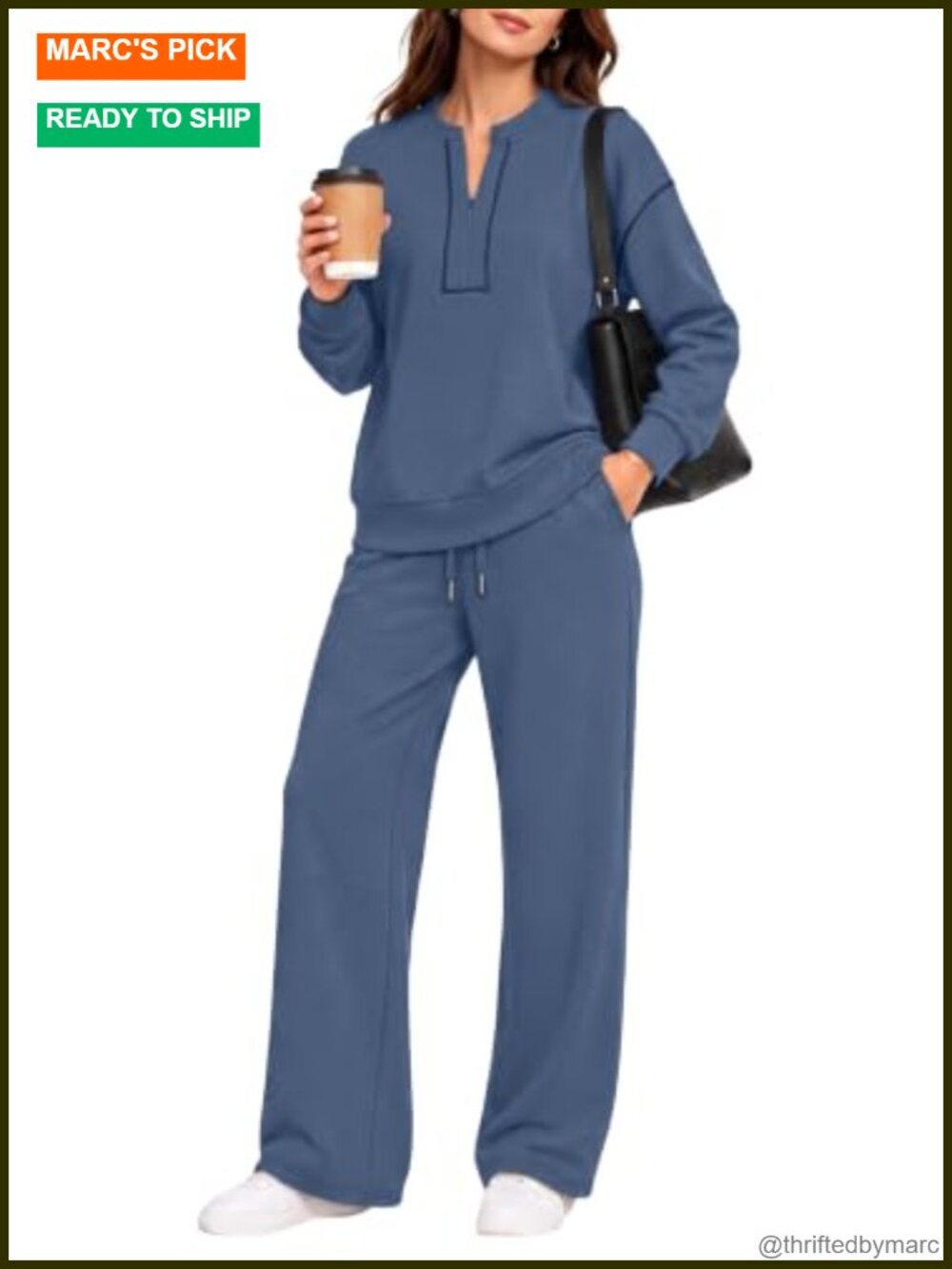 Women's 2 Piece Lounge Set Casual Half-Zip Sweatsuit